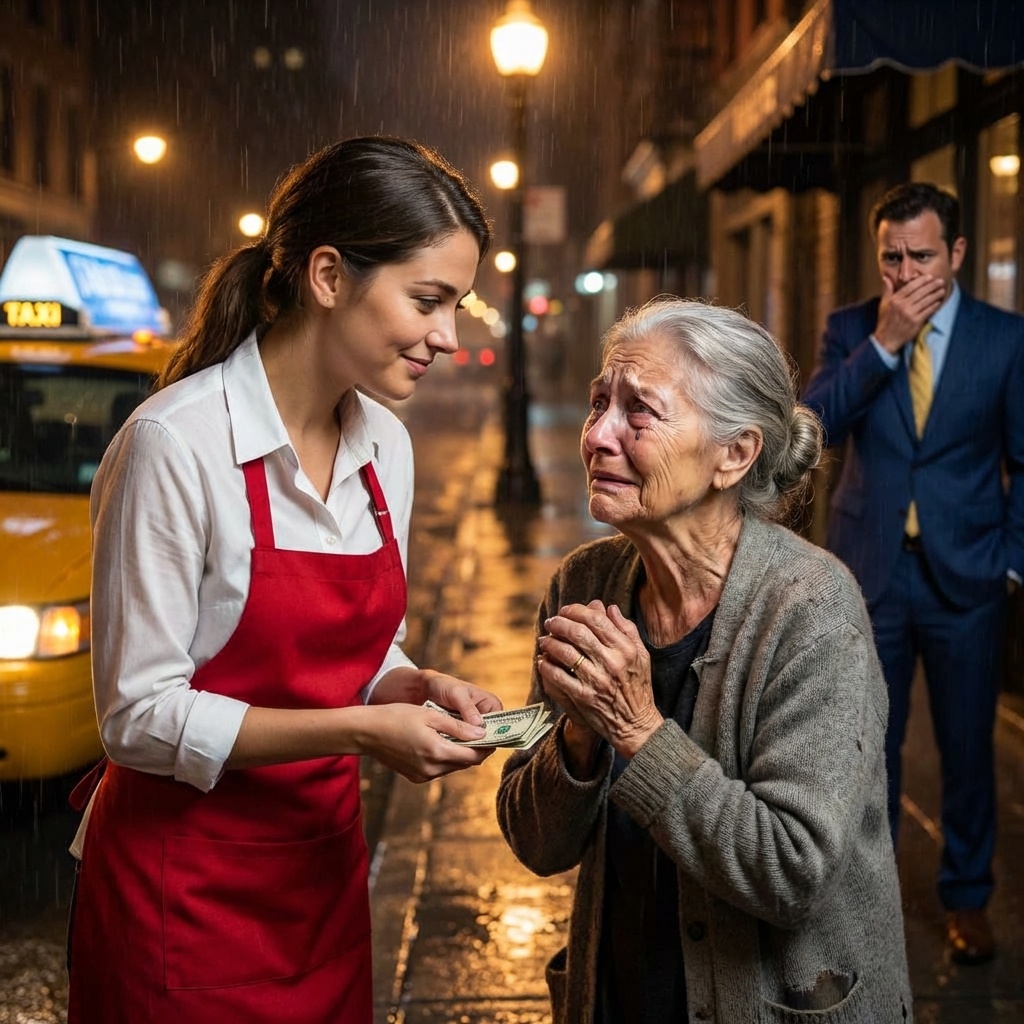 Sie wurde entlassen, weil sie einer „Bettlerin“ ein Glas Wasser gegeben hatte. Doch als der Millionär hereinkam und die alte Frau sah, kniete er weinend nieder. Niemand erwartete, herauszufinden, wer sie wirklich war