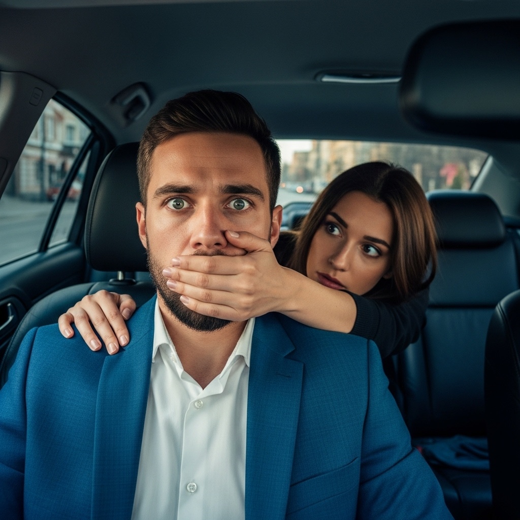 Er stieg in seinen Luxuswagen und spürte eine eiskalte Hand auf seinem Mund. „Schrei nicht, sie beobachten dich“, flüsterte die junge Frau vom Rücksitz.