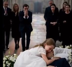 Ein 8-jähriges Mädchen schlüpfte in den Sarg ihres Vaters und klammerte sich an ihn – was dann geschah, verwandelte die gesamte Beerdigung in eine Szene des blanken Schocks, der lähmenden Angst und des unkontrollierbaren Schluchzens…