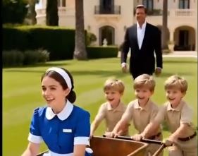 Ein reicher Unternehmer war überzeugt, dass Geld jedes Problem lösen könne – bis zu dem Tag, an dem er miterlebte, wie seine bescheidene Haushälterin seine zurückgezogenen Drillinge auf wundersame Weise mit nichts anderem als einem einfachen alten Holzwagen wieder zum Leben erweckte. Was er als Nächstes entdeckte, versetzte die gesamte Nachbarschaft in Staunen …