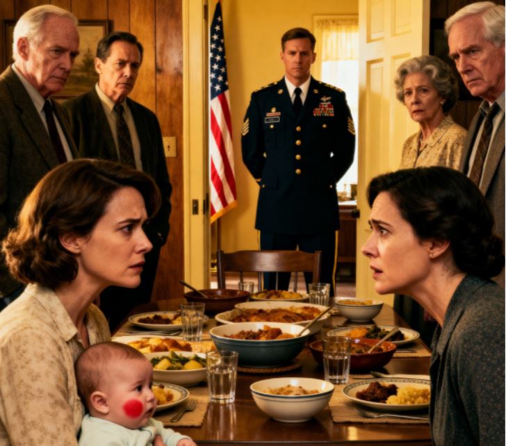 Nachdem meine Schwester mein Baby zu Weihnachten geschlagen hatte und meine Eltern es abgetan hatten, erstarrte der Raum – dann sagte mein Ehemann, der Militärkommandant war, “Raus hier”, was Notfallbelege, einstweilige Verfügungen und eine Konfrontation in der Kinderbetreuung auslöste, mit der niemand gerechnet hatte