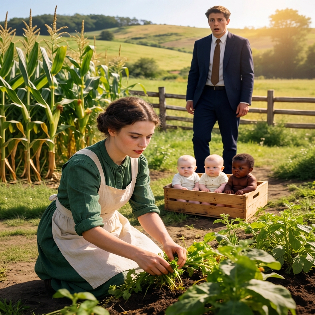 Er ging davon, jagte Millionen hinterher und ließ die Frau zurück, die ihn aus dem Nichts gebaut hatte. Zwei Jahre später kehrte er zurück – und erstarrte, als er sie mit drei Kindern auf den Feldern sah, die alles veränderten