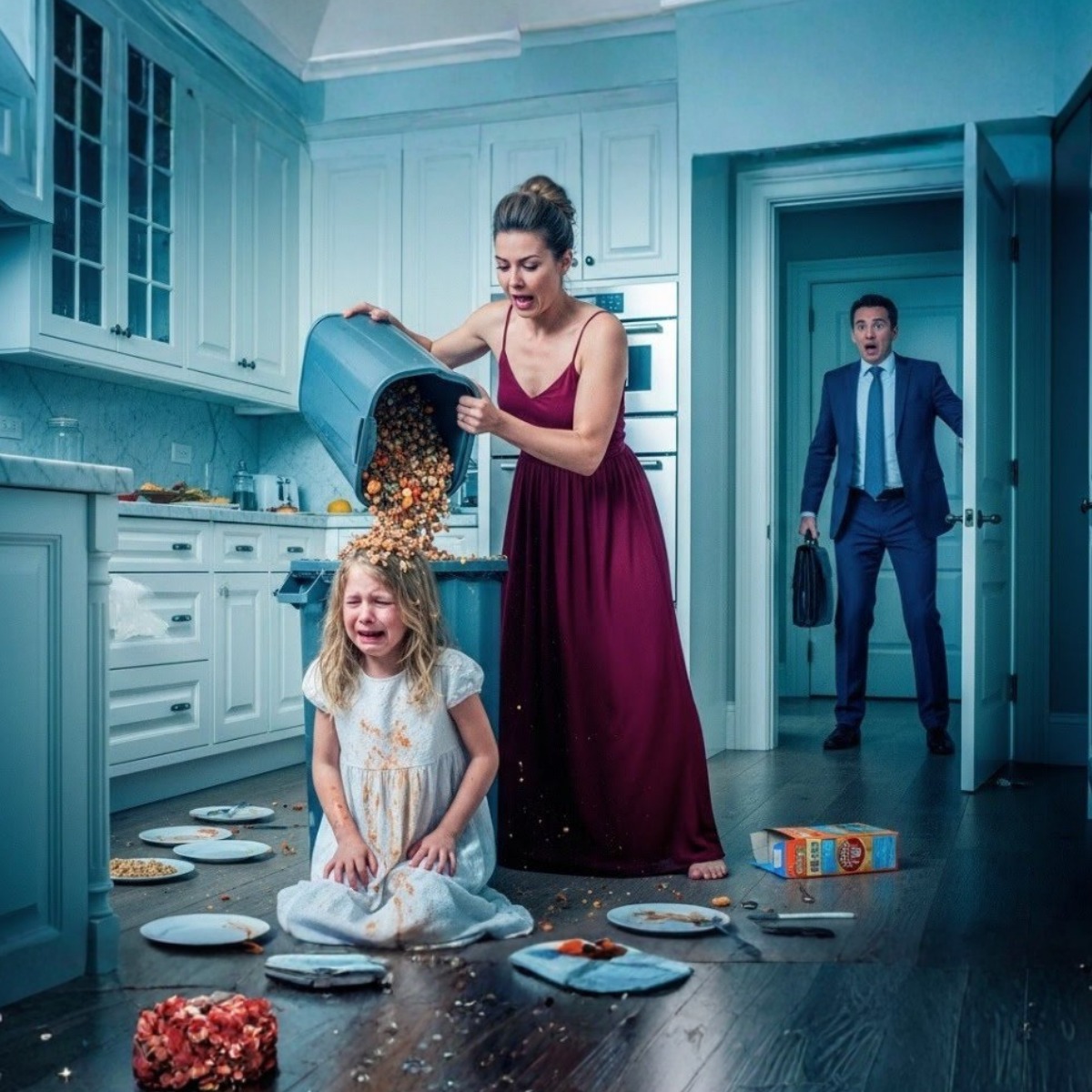 “Bitte hör auf!” Das Mädchen schrie… und in diesem Moment kehrte der Millionär zurück!