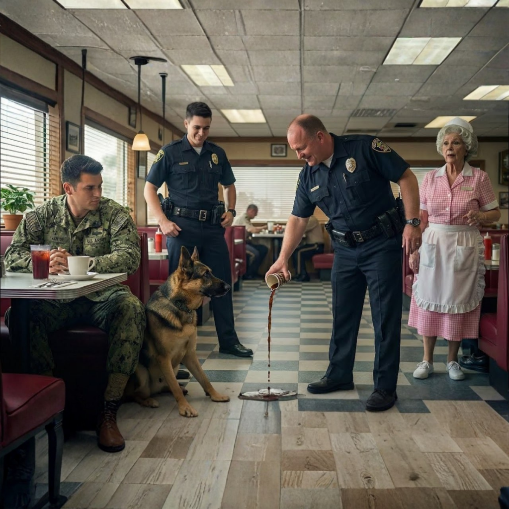 Ein korrupter Polizist schüchterte einen freundlichen Fremden und seinen Deutschen Schäferhund ein, ohne zu wissen, dass er ein Navy SEAL war