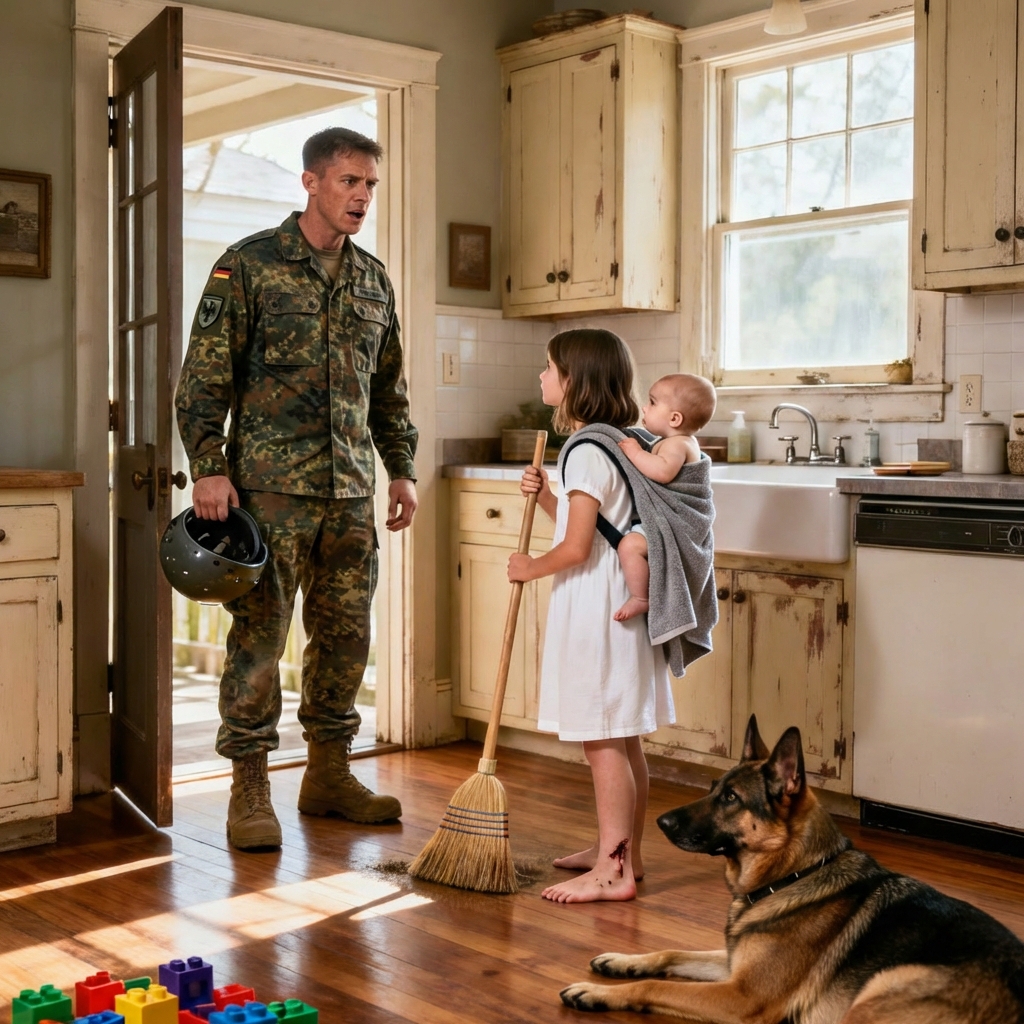 „Ein Soldat kehrte aus dem Krieg zurück: Seine Frau war mit einem Liebhaber verschwunden … seine Kinder hatten allein überlebt, nur ein Hund bot ihnen Schutz.“