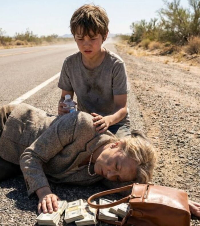 Der Straßenjunge versuchte, die Mutter eines Millionärs zu retten, nachdem diese auf der Autobahn zusammengebrochen war.