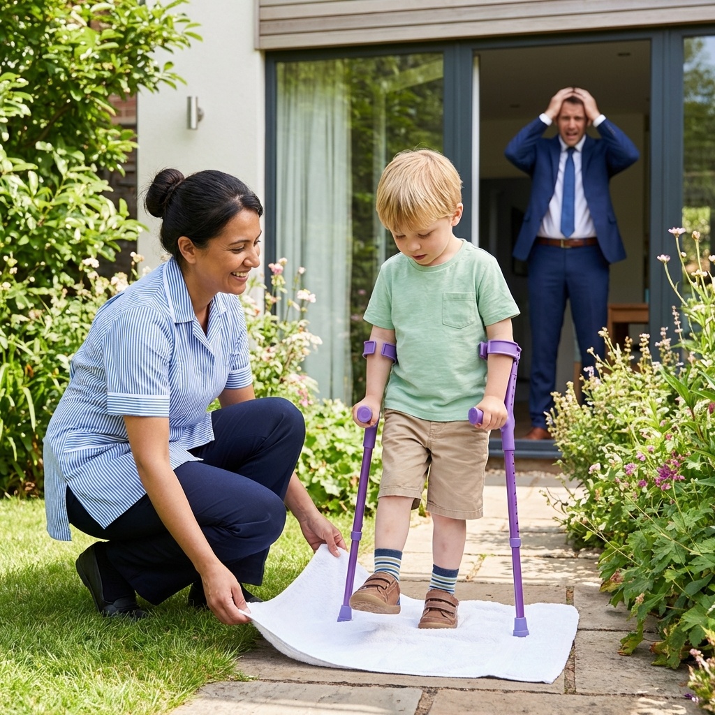 Ein Millionär kommt früh nach Hause und findet sein Dienstmädchen mit seinem Sohn auf dem Boden… Er wollte sie zur Rede stellen, doch was er sah, ließ ihn erstarren und lehrte ihn, dass Geld nicht alles kaufen kann 😭💔