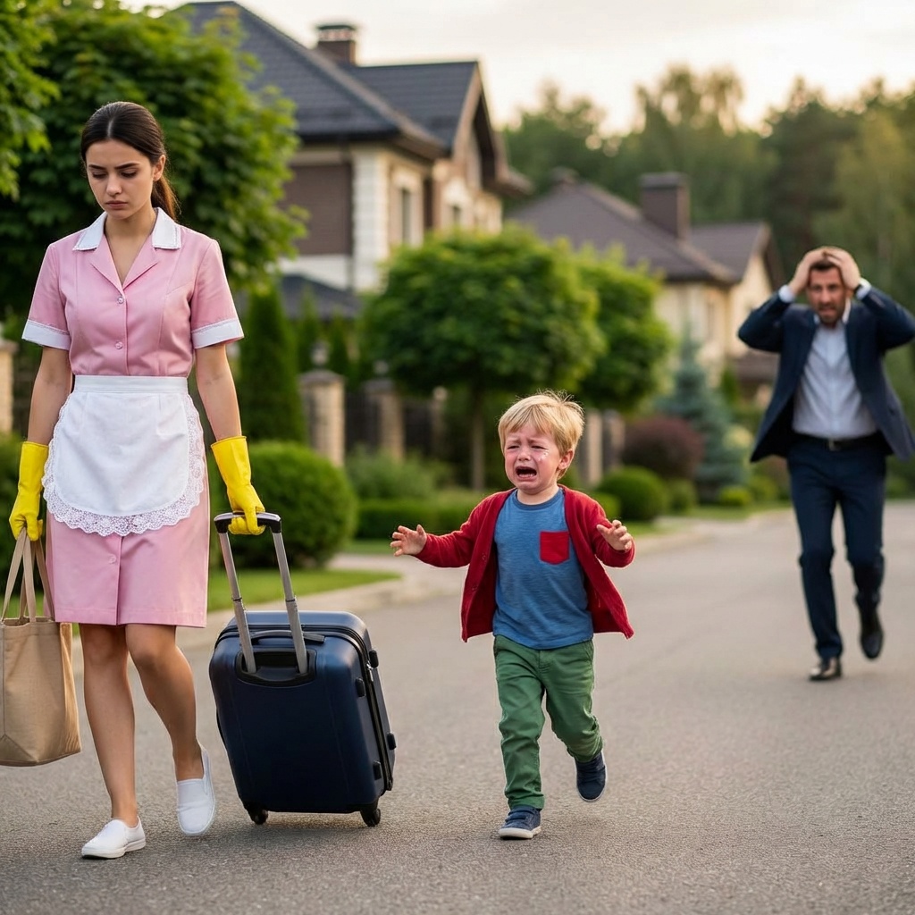 Der Millionär feuerte sie kaltblütig wegen einer Lüge, doch die verzweifelte Reaktion seines kleinen Sohnes mitten auf der Straße brach ihr das Herz und veränderte alles