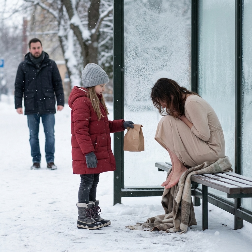 „Du brauchst ein Zuhause und ich brauche eine Mama“ ❄️💔: Das kleine Mädchen, das ihrem luxuriösen Leben entfloh, um einen Fremden im Schnee zu umarmen … ohne zu ahnen, dass diese Umarmung sie alle retten würde.