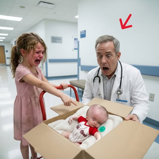 „Mama wollte es wegwerfen“, sagte das arme Mädchen. Der Arzt öffnete den Karton, und alle brachen in Tränen aus.