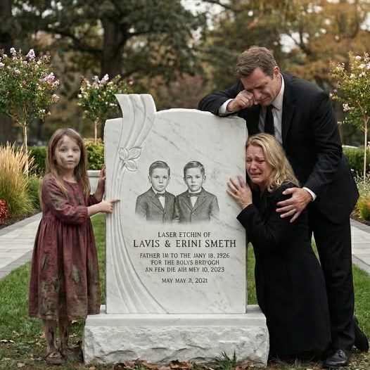 „Ma’am, Ihre Zwillinge sind nicht in diesem Grab…“ – Die leisen Worte eines obdachlosen Mädchens führten ein trauerndes Paar zu einer Wahrheit, auf die niemand vorbereitet war