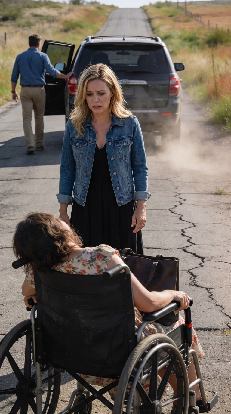 Jag var hustrun han kallade hjälplös, hustrun han trodde inte kunde följa honom. Han lämnade mig vid en ensam bensinstation med ett kallt leende och full tank. När hans baklyktor försvann reste jag mig lugnt upp, fällde ihop stolen och log mot sanningen han aldrig anade.