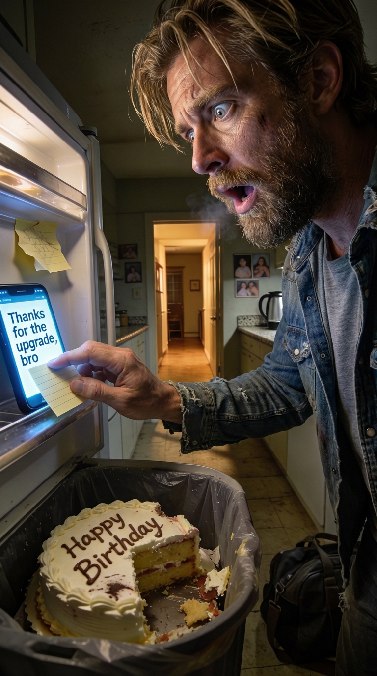 De sa att de skulle ge mig den födelsedag jag förtjänade, så jag flög tvärs över jorden för att vara med dem. Istället fann jag huset rivet, mitt presentbord borta och en lapp där det stod: Vi investerade dina besparingar