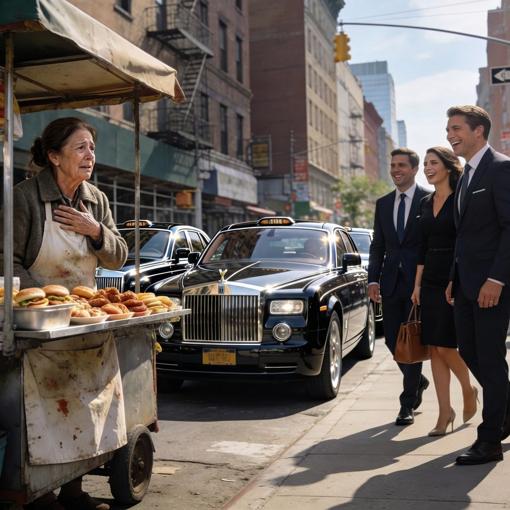 En amerikansk kvinna matade en gång tre hemlösa barn; år senare parkerade tre Rolls-Roycer framför hennes matstånd……