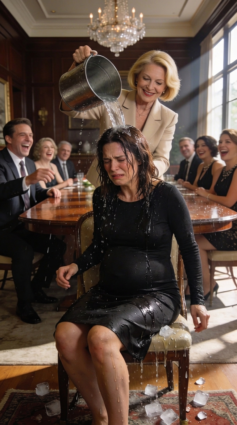 Jag avslöjade aldrig för min exman eller hans rika släktingar att jag i hemlighet ägde mångmiljardföretaget som anställde dem. De antog att jag var en “pank, gravid välgörenhetskälla”. Vid en familjemiddag hällde min ex-svärmor “av misstag” en hink med iskallt vatten över mitt huvud för att skämmas över mig, och fnissade: “Åtminstone fick du äntligen ett bad.” Jag satt där genomblöt och droppande. Sedan tog jag fram min telefon och skickade ett sms: “Initiera protokoll 7.” Tio minuter senare var de på knä och vädjade desperat.