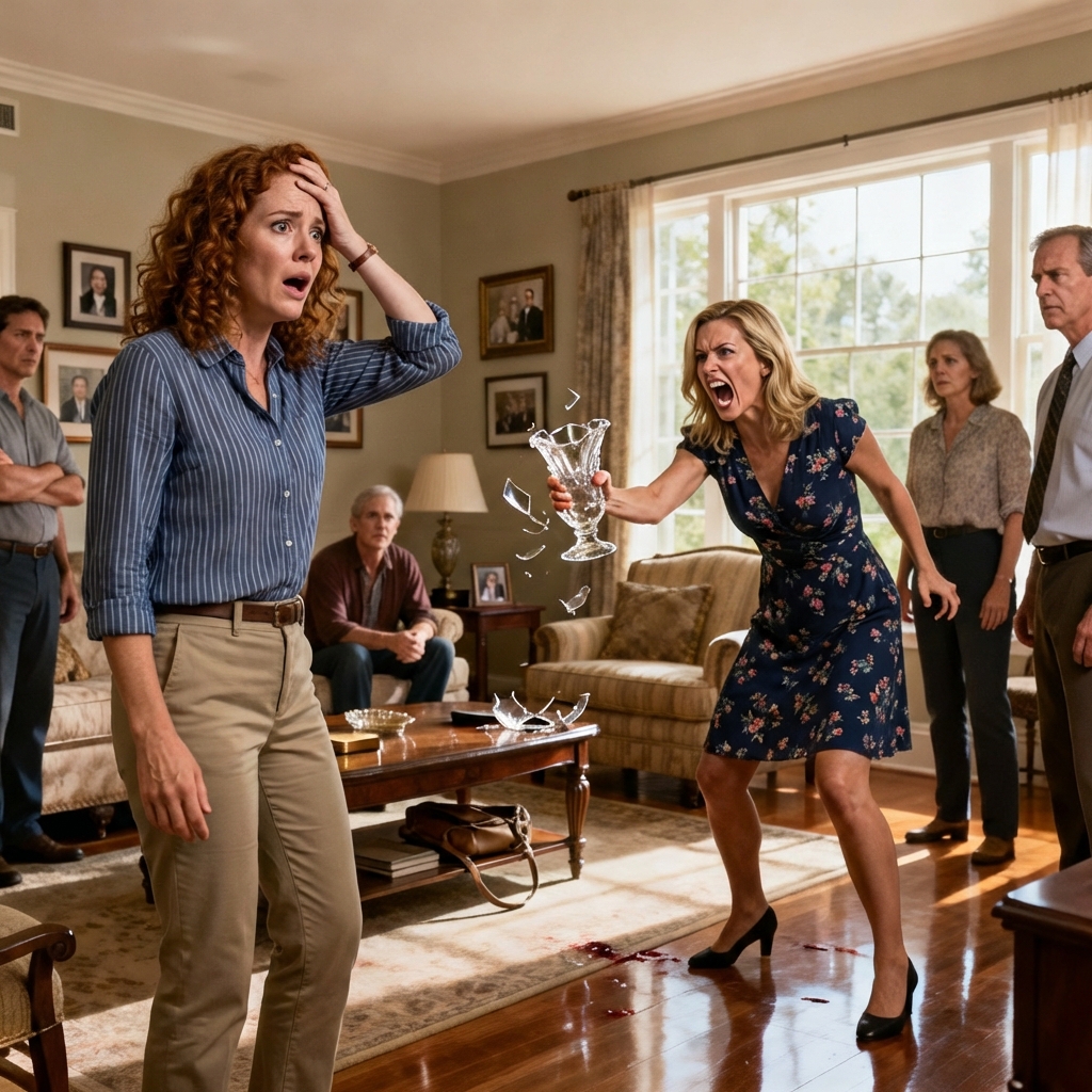 ”Det arvet är mitt!” skrek min syster och slog en kristallvas i mitt huvud. Allt blev svart. Mina kusiner förblev tysta – tills min neurolog skickade vidare rapporten till dödsboets akt. Sedan…