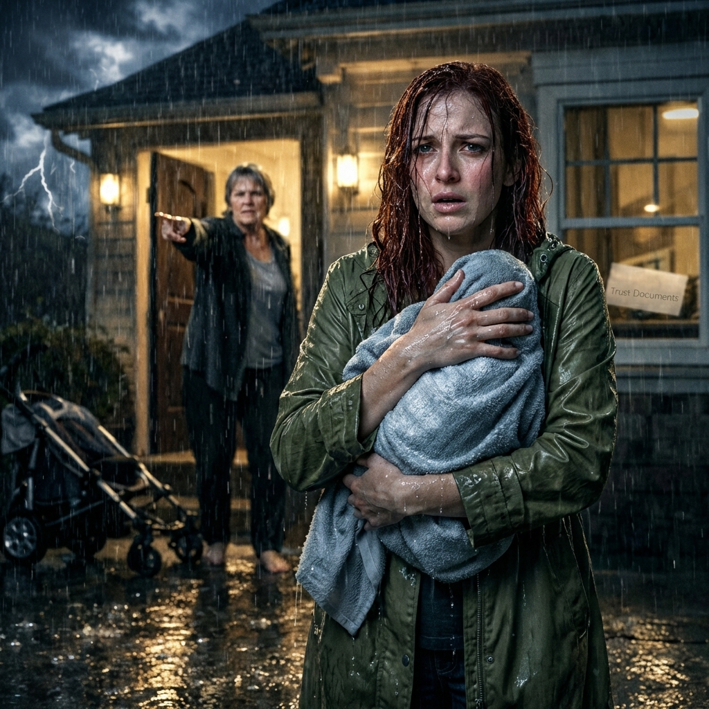 Efter att min man gick bort, skyllde hans mamma på mig för vad som hänt och kastade ut mig i en rasande storm med vår tre månader gamla bebis i mina armar. Hon trodde att hon hade tagit allt ifrån mig – till och med barnvagnen. Vad hon aldrig insåg var vad min man i tysthet hade ordnat innan han var borta. – Nyheter