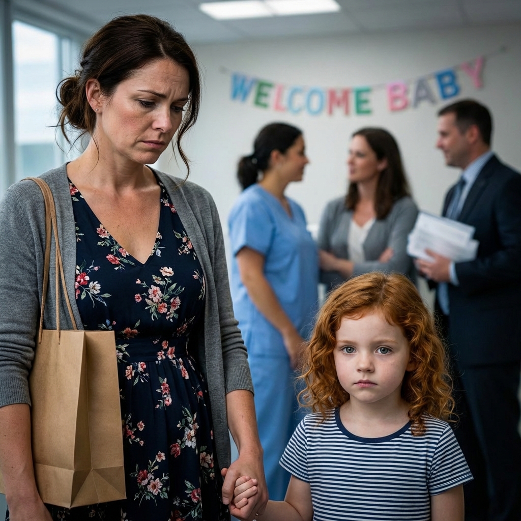 Min familj ordnade en överraskningsfest för min brors nya bebis – men de bjöd inte in mig eller min dotter. När vi kom för att lämna en present väste min mamma: ”Du borde inte vara här.” Min dotter höll hennes hand, log och sa: ”Jag vet… det är därför jag tog med pappas advokat också.” Plötsligt log ingen längre. – Nyheter