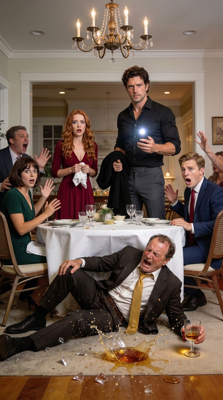 Min svärfar skakade min hand vid middagen och sa: “Tack för att du har tagit hand om min dotter i alla dessa år. Nu är det dags för en riktig man att träda in.” Han gestikulerade mot hennes ex. Familjen applåderade. Jag reste mig upp, tog min kappa och sa tre ord som fick honom att kollapsa…