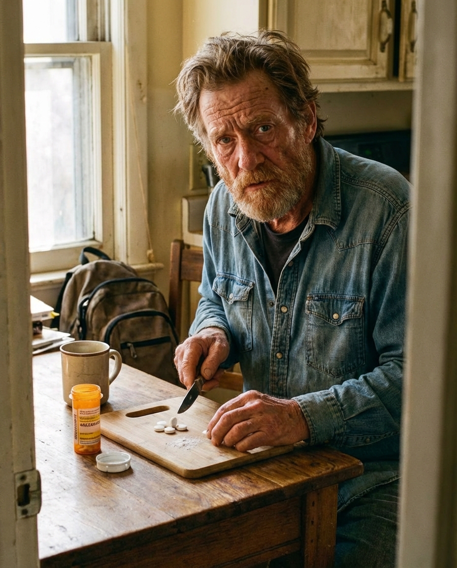 Jag hittade min 72-årige pappa som i hemlighet skar sina hjärtpiller på mitten med en kökskniv för att spara pengar.