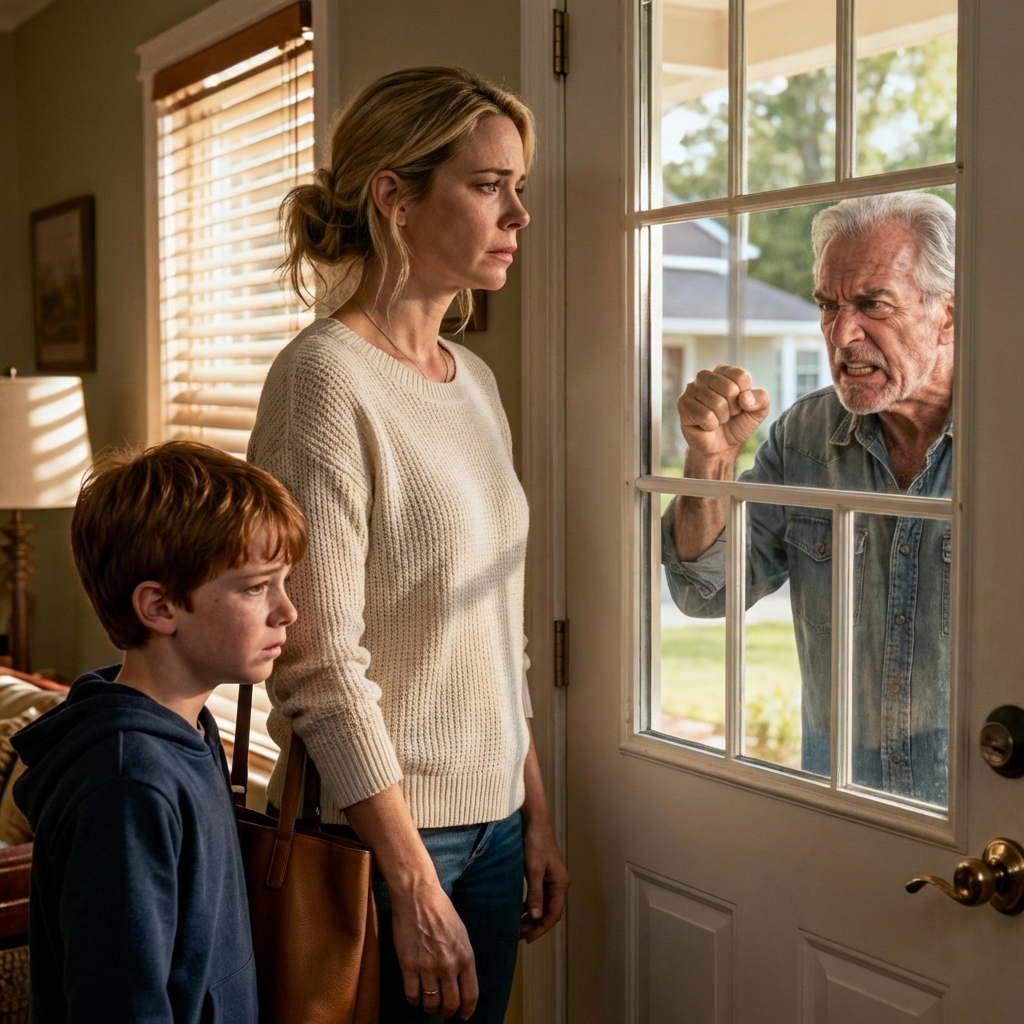 Mamma sms:ade: ”Vi kan inte komma på din sons födelsedag. En pressad månad.” Jag svarade: ”Inga problem.” Nästa kväll såg jag bilder. Hoppsanläggningen som serverar massor av presenter till min systers barn. Min son viskade: ”De har alltid pengar till dem.” Jag sa inte ett ord. Jag bara avbröt det här. Klockan 8:47 knackade pappa så hårt att fönstren skakade.