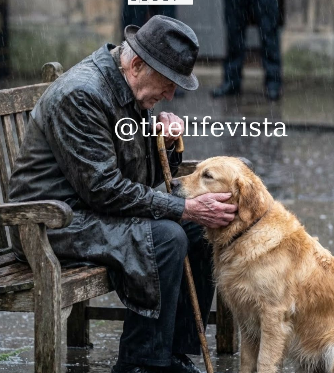 Jag trodde att jag hjälpte en gammal man ur kylan – tills en lerfläckad militärhund kom fram, vilade huvudet på hans hand och förvandlade ögonblicket till något oförglömligt