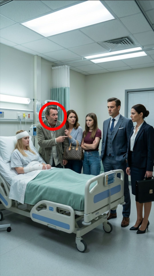 Jag skrev just på ett kontrakt på 10 miljoner dollar och kom hem för att berätta det för min familj. Men min syster knuffade ner mig för trappan. Och när jag vaknade upp på sjukhuset sa mina föräldrar att jag förtjänade det. Några dagar senare kom hela min familj för att håna mig. Men när de såg vem som stod bredvid mig skrek pappa: “Herregud, det är kuvertet i min handväska …