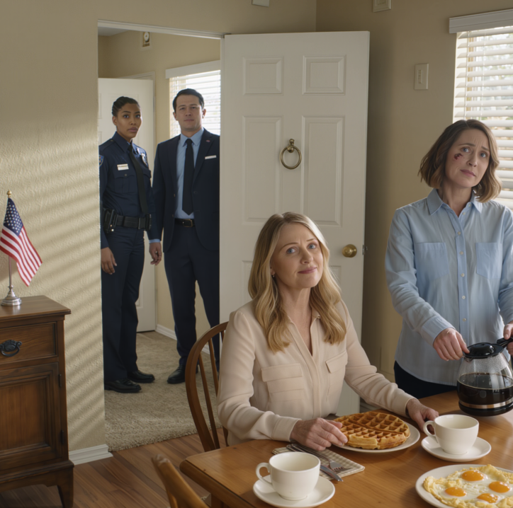 Mitt i en fullpackad mataffär i Des Moines slog min syster mig i ansiktet bara för att jag vägrade betala notan med ett kort som hade mitt namn på… Jag svalde förödmjukelsen, stod som sten och lät hundratals ögon fästas vid det röda märket på min kind. Nästa morgon var jag uppe före gryningen, dukade fram en överdådig frukost på min mammas porslin, och hon log nöjt: ”Bra. Det är vad jag gillar att se”… tills hon frös till när hon såg en ”gäst” som redan satt vid bordet. – Nyheter