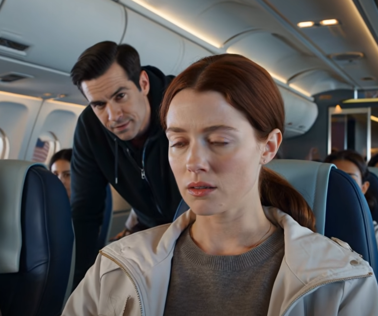 En ensamstående mamma ville ha en lugn flygning – hon hade ingen aning om att mannen bredvid henne var en högre officer i flygvapnet.