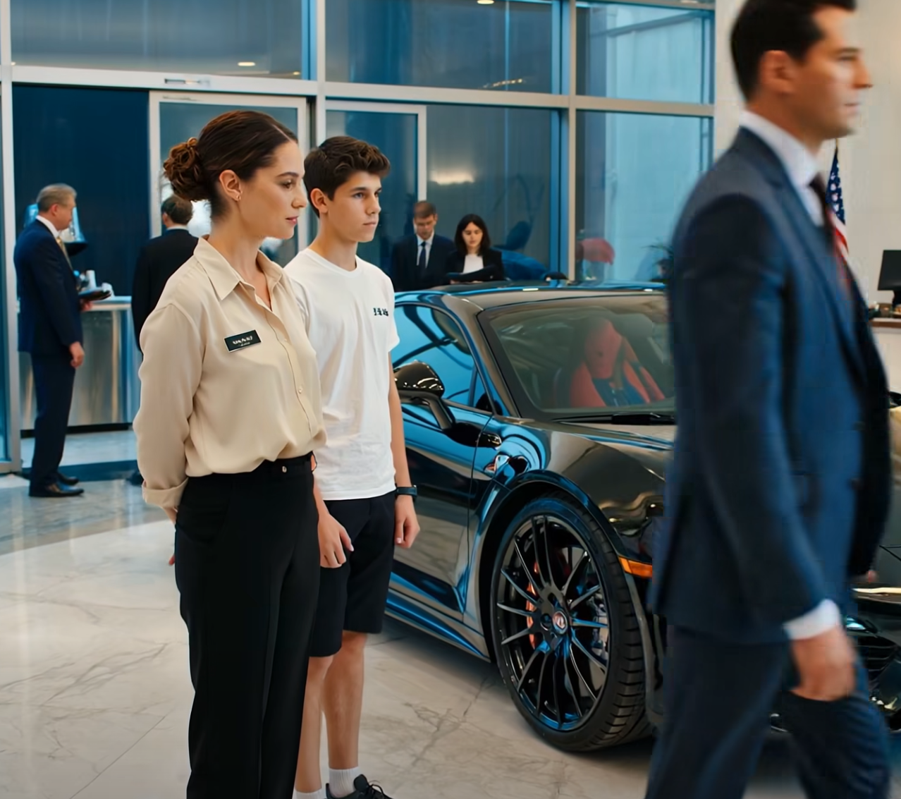 De blev artigt avvisade på ett showroom i Chicago – nästa morgon kom deras pappa in … och personalen ändrade snabbt tonläge.