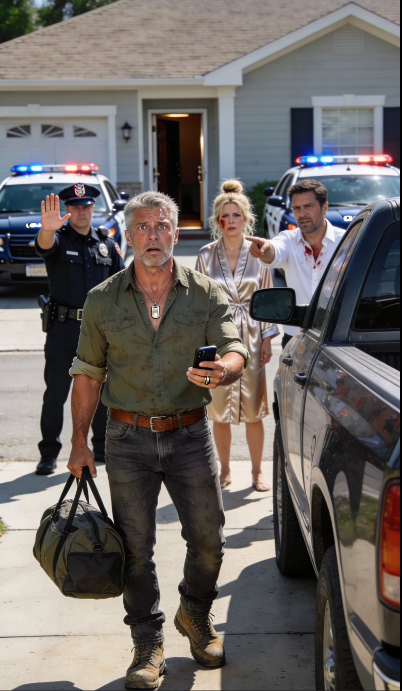 Min fru firade vår skilsmässa som om hon vunnit på lotto och sa till sin nya pojkvän: ”Äntligen fri från den där trasiga veteranen.” Hon kastade ut mig på vår 28-årsdag och tog allt. Jag sa bara ”Grattis” och gick tyst därifrån. Tre timmar senare.