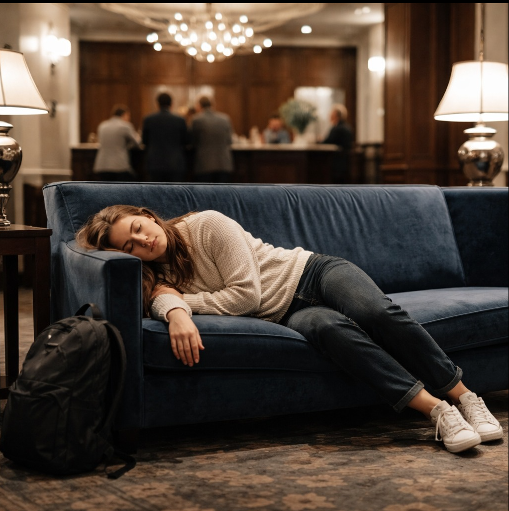 My family left me sleeping in the hotel lobby while they checked out—so I checked out of their lives with my wealth. As I woke alone, I called to close their accounts.