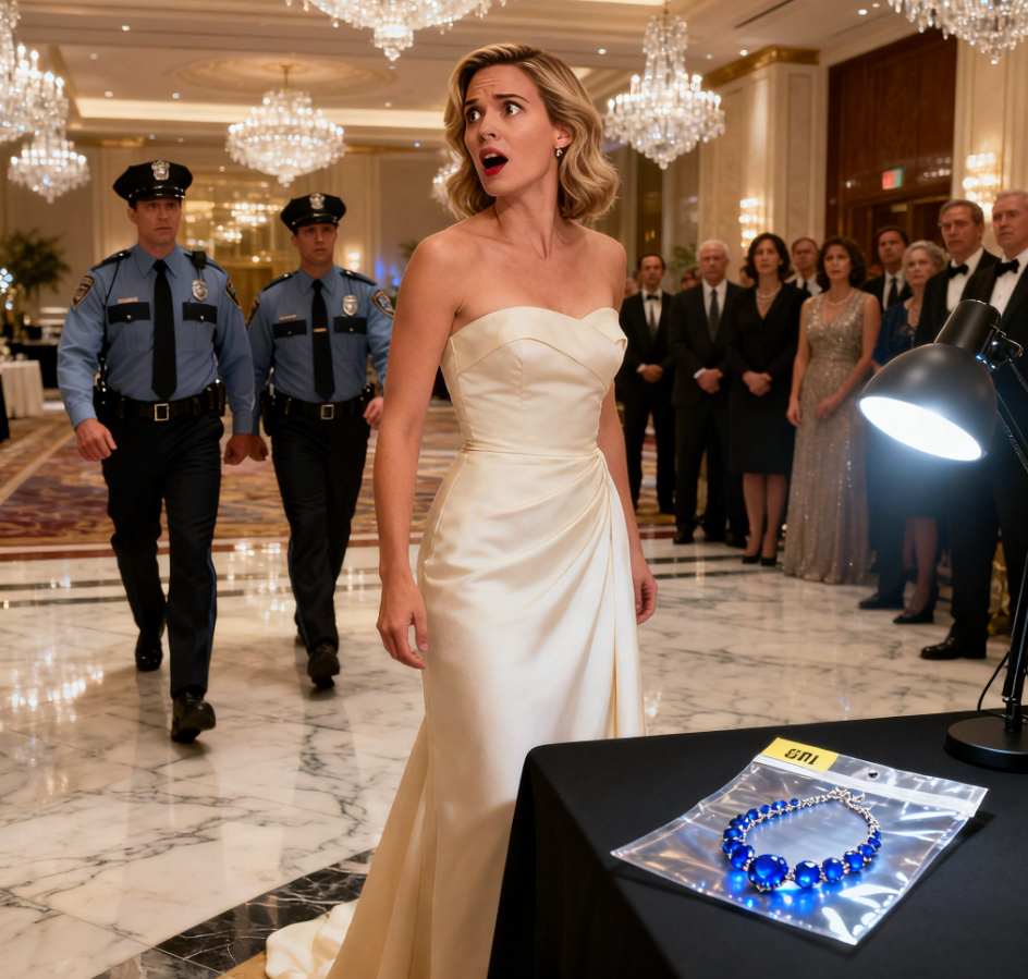 Min svärdotter lånade mitt safirhalsband till en välgörenhetsgala. Tre timmar senare såg jag det på kvällsnyheterna – förseglat i en FBI-bevispåse. Medan helikoptrar filmade panikslagna gäster lyste min telefon upp: ”Tro inte på något de säger.” Minuter efter det översvämmade sirener min lugna gata och agenter omringade mitt hus och krävde svar om fyrtio miljoner dollar, min döde makes ”försvunna” filer och varför en pensionerad skolläras smycken var i centrum för ett kriminellt imperium.