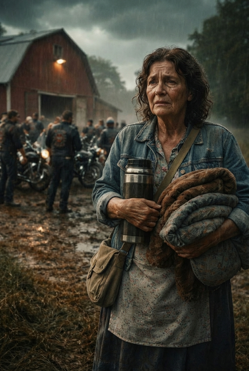 Hon öppnade sin lada för 79 Hells Angels under en EF4-tornado — fem dagar senare kom 300 tillbaka