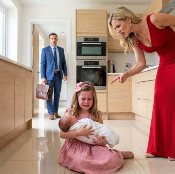 «Pappa, gå inte…»: jag återvände en dag tidigt från min resa och hittade min nya fru som gjorde något oförlåtligt mot mina barn i köket.