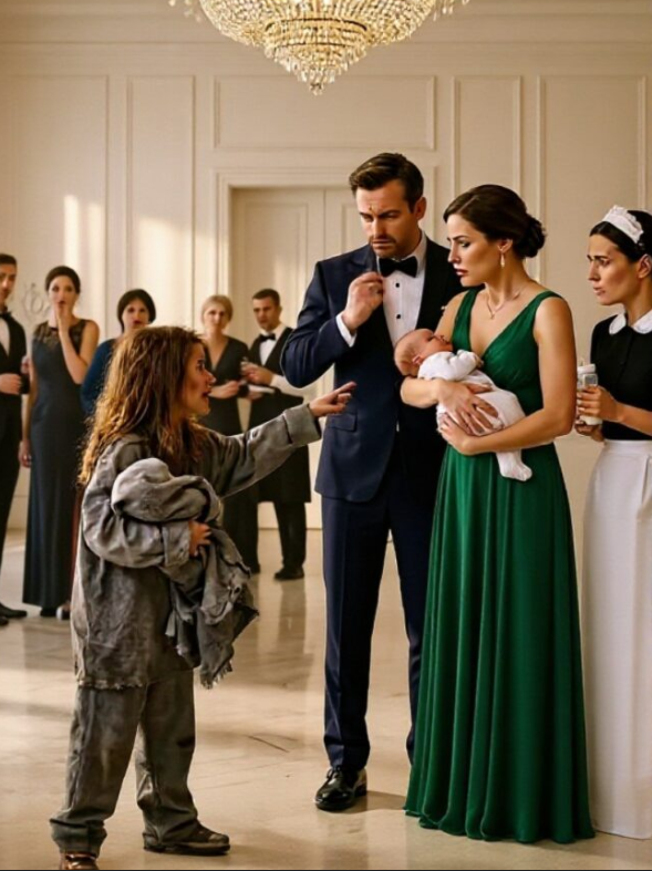 Det arga skriket från tiggartjejen avbröt miljonärens fest och lämnade alla i chock.