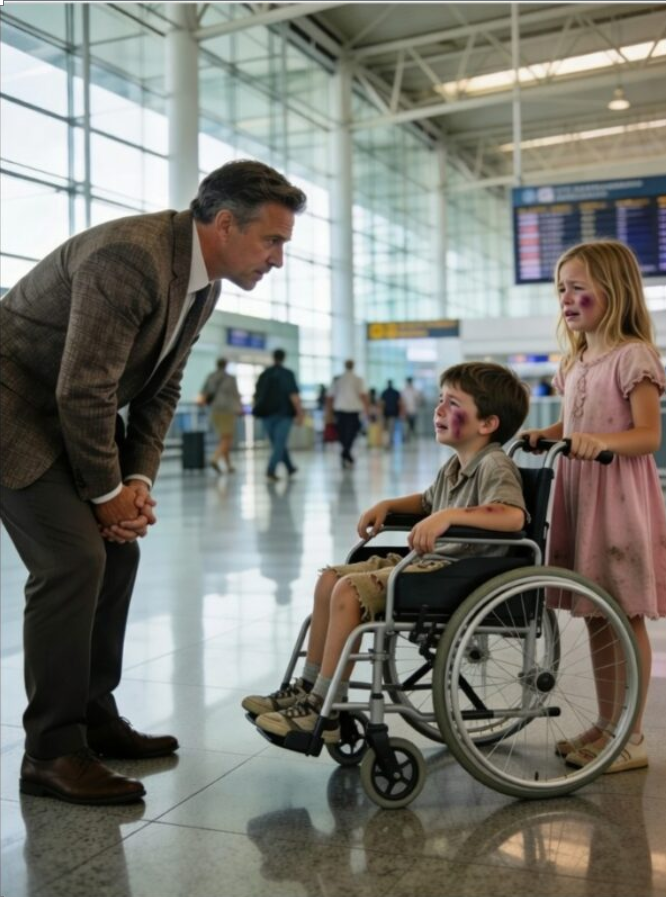 En miljardär rusade till ett viktigt möte … men två barn på flygplatsen fick honom att sluta — och den enda pausen förändrade hela hans liv.