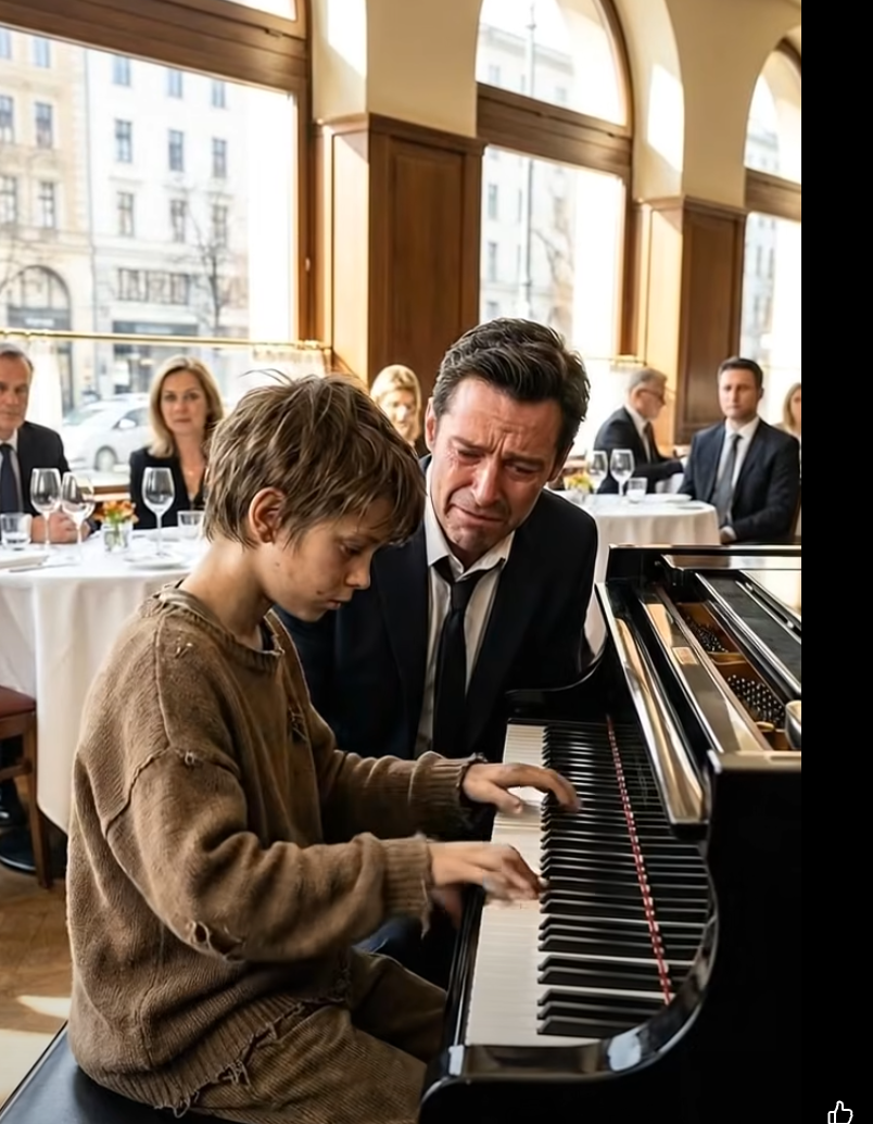 En miljonär ber en hemlös ung man att spela piano – när han börjar faller han på knä