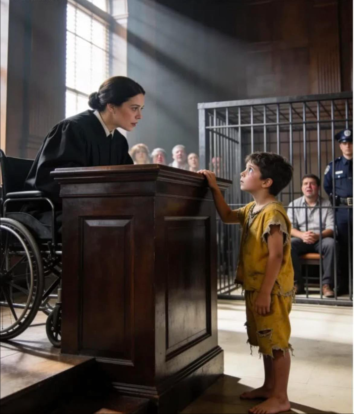 «JAG SKA LÄKA DIG OM DU FRIGÖR MIN PAPPA,» SA DEN LILLA POJKEN TILL JÄRNDOMAREN… OCH RÄTTSSALEN SKRATTADE—TILLS TÅRNA BÖRJADE RÖRA SIG