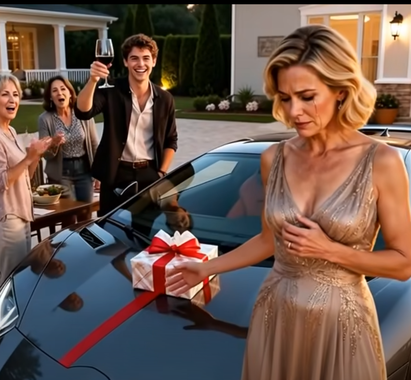 Jag köpte en helt ny pickup till min brorson i 20-årspresent. Under middagsbjudningen höjde han sitt glas och sa: “En skål för min dumma moster, som försöker köpa respekt för pengar.” Hela familjen brast ut i skratt. Jag gick tyst därifrån utan att säga ett ord. Nästa morgon var hans uppfart tom … och min telefon hade 100 missade samtal.