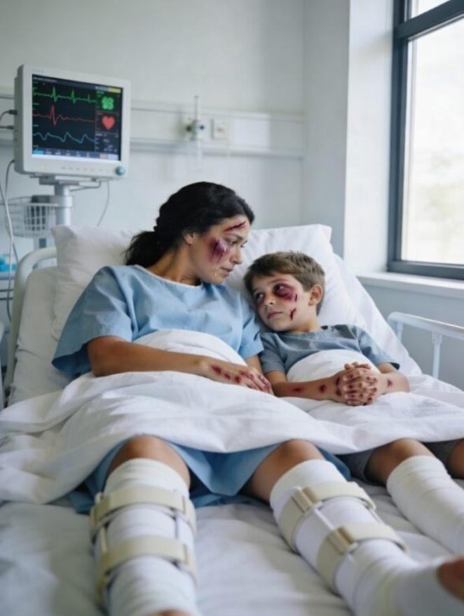 Efter en rattfyllerist xnumx!min Son och jag, Jag smsade min familj från ER … de läste det, sa ingenting, och publicerade leende Brunchfoton istället…