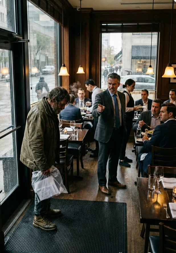 När en hemlös veteran kom in och kunderna reagerade med avsky och täckte för näsan, svarade min chef på ett sätt som omedelbart tystade hela restaurangen och lämnade alla chockade och fullständigt mållösa över vad som hände sedan.