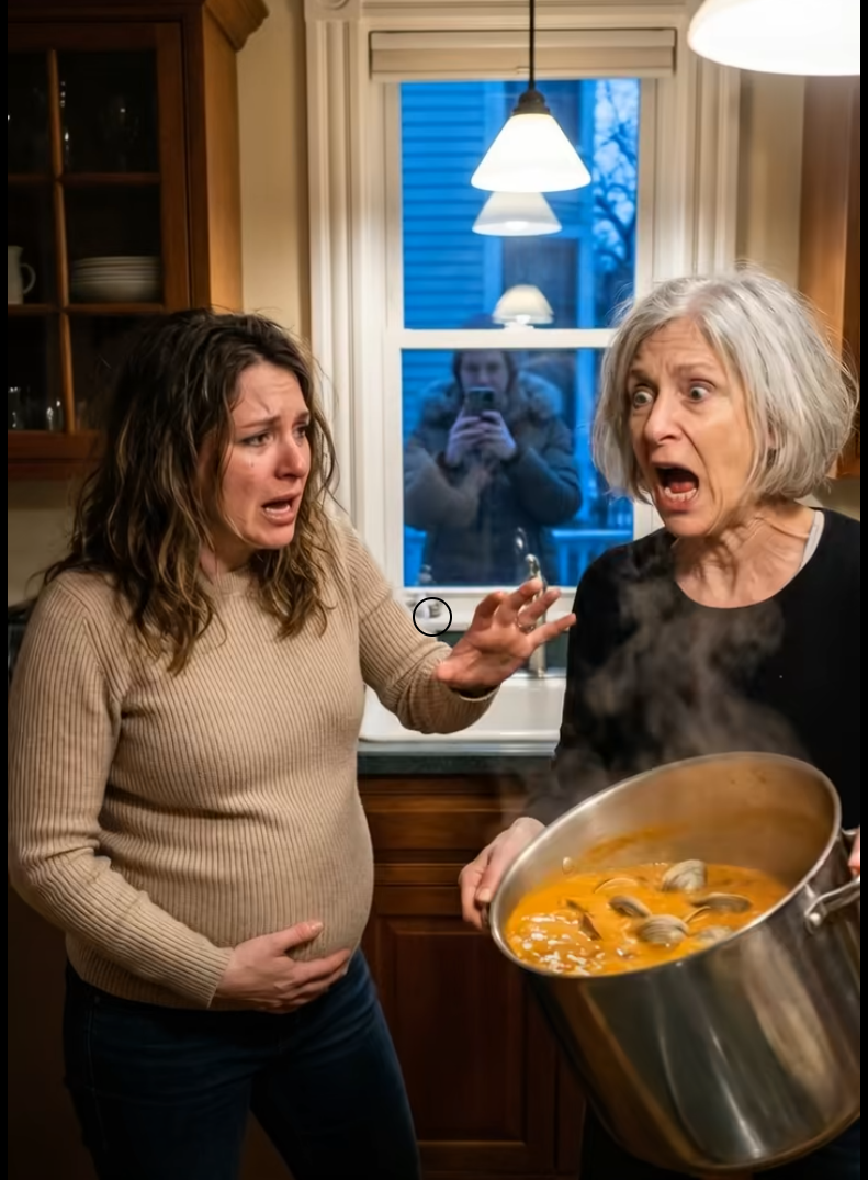 Medan jag var gravid och sjuk försökte jag ta mig till sjukhuset, men min mamma skällde: “Sjukhuset kan vänta! Laga middag till familjen först!” När jag vägrade utbröt hon och kastade en kastrull med skållhet soppa på mig och ropade: “Du är värdelös!” Tårar fyllde mina ögon och jag svor att hämnas. Nästa morgon vaknade hon till en otrolig syn…