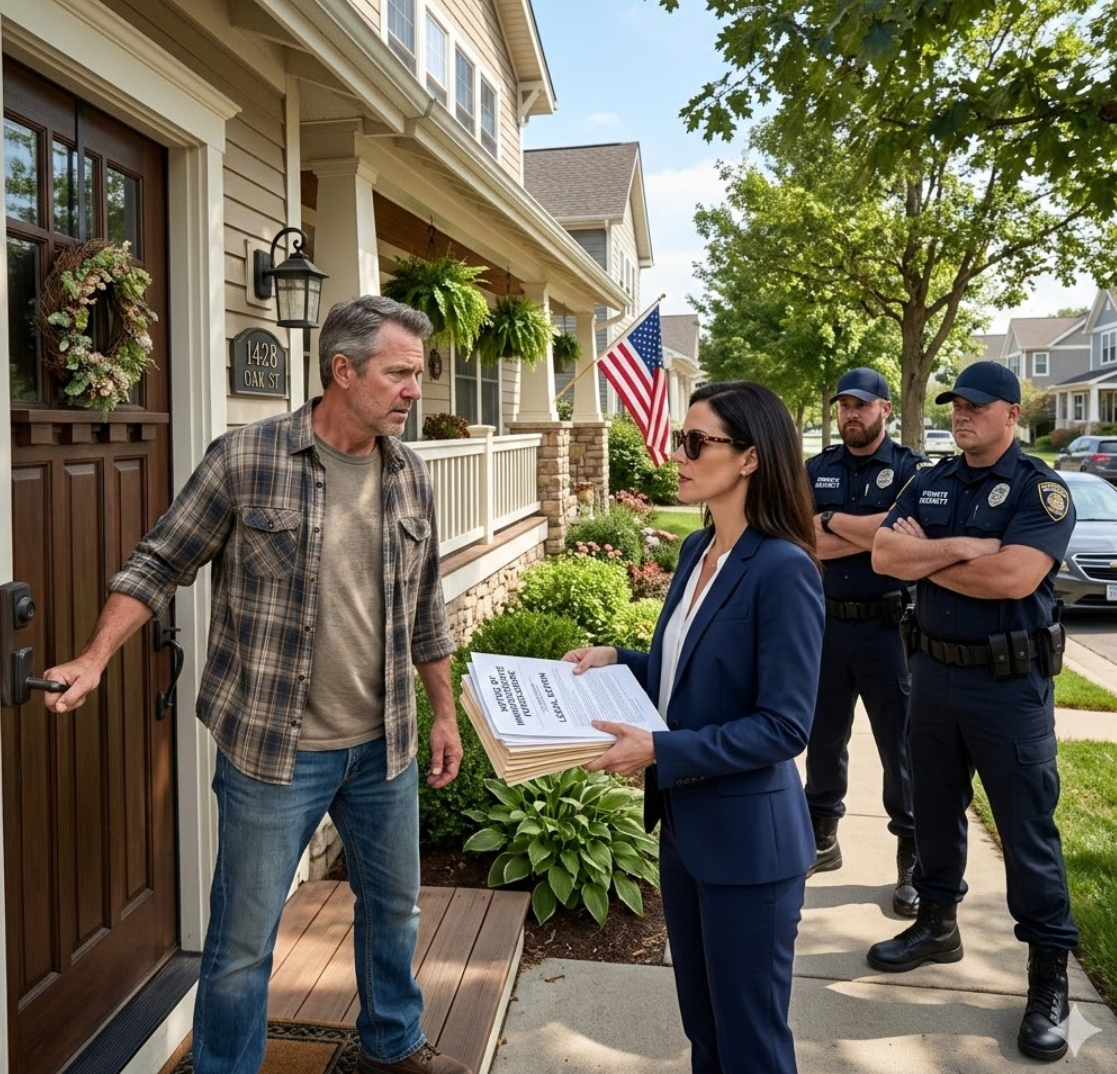 “Grannskapspresidenten” försökte stjäla hans hem mitt på ljusa dagen, men ett telefonsamtal avslöjade en massiv kriminell konspiration som nådde de högsta maktnivåerna! – Viral story