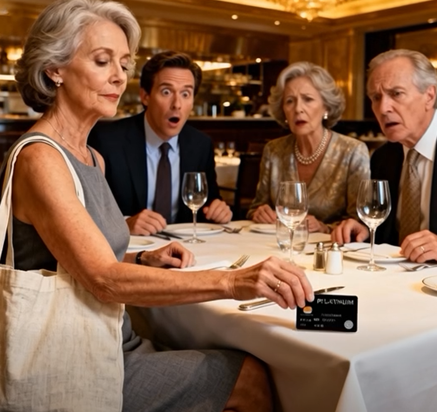 Jag berättade aldrig för min son om min månadslön på 40 000 dollar. Han såg mig alltid leva enkelt. Han bjöd in mig på middag med sin frus föräldrar. Jag ville se hur de behandlar en fattig person genom att låtsas vara en ruinerad och naiv mamma. Men så fort jag kom innanför dörren… Portvaktens handskar var för vita för vintern, en liten teater vid tröskeln. Varmt ljus spred sig genom glaset och förvandlade trottoaren till en inbjudan. Jag stannade till under markisen och kände den gamla reflexen – att släta ut håret, att leta efter skavmärken, att se ut som att jag hörde hemma. Sedan kom jag ihåg: ikväll handlade det inte om att höra hemma. Det handlade om att se.