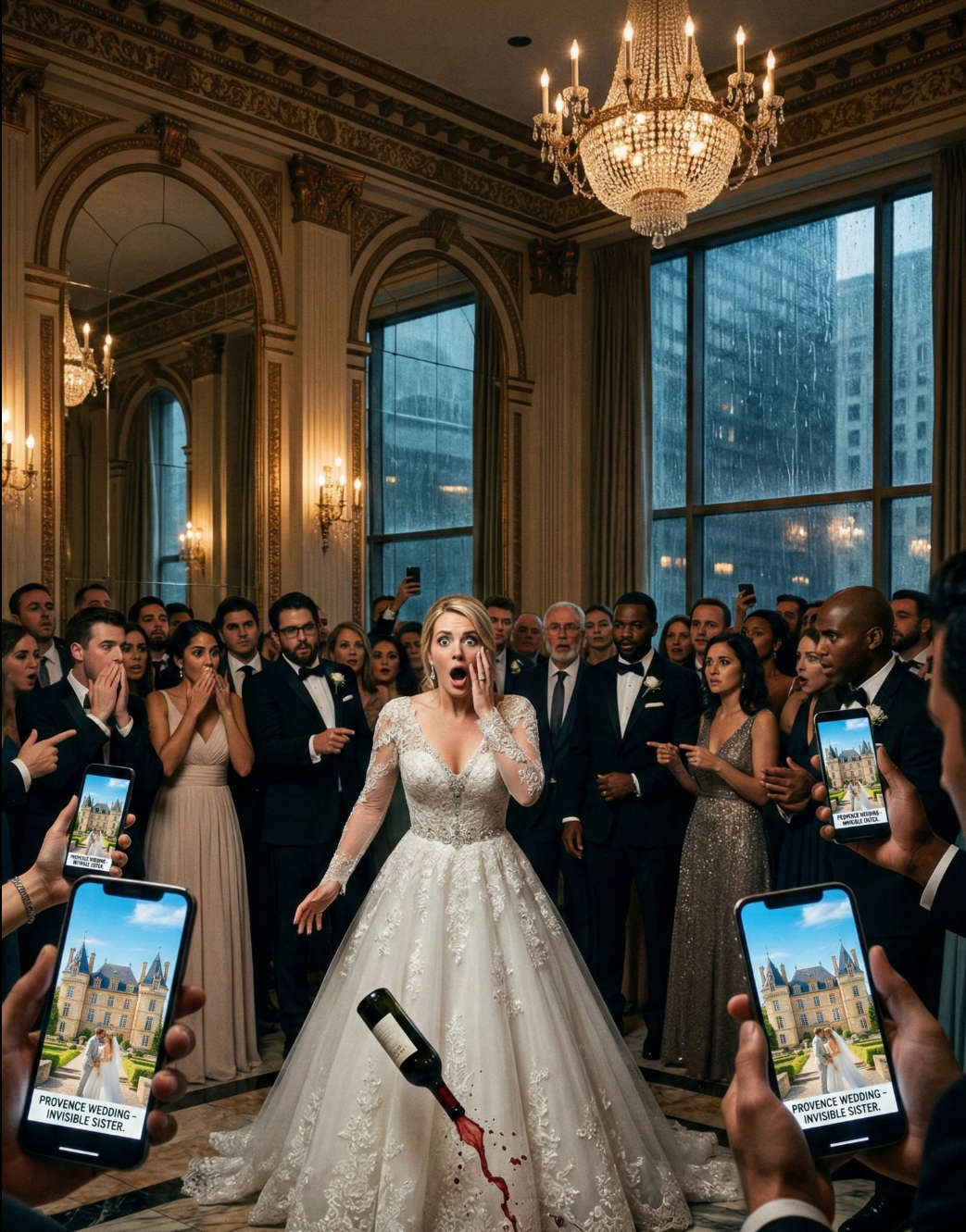 HELA MITT LIV BEHANDLADE MIN STATUSBESATT FAMILJ MIG SOM DET OSYNLIGA, TRÅKIGA SYSKONET MEDAN JAG TILLADE MIN GLAMOURÖSA SYSTER. SÅ NÄR HON KRÄVDE ATT JAG SKULLE STÄLLA IN MITT BRÖLLOPSDATUM SÅ ATT HON ​​KUNDE ANVÄNDA DET TILL ETT TIDNINGSRAPPORT, BRÅKADE ELLER TIGGADE JAG INTE. JAG GÅDE BARA DERIFÄR. VAD DE INTE VISSTE VAR ATT JAG I HEMLIGHET VAR EN MULTIMILJONÄR-ARKITEKT SOM JUST HADDE KÖPT ETT 1600-TALSCHATT I FRANKRIKE FÖR 14 MILJONER DOLLAR. JAG FLUG VÅR FAMILJS “UTSTÖDDA” TILL PROVENCE FÖR EN HISNANDE CEREMONI UNDER SOLEN, MEDAN MIN SYSTER LED GENOM EN ISANDE, REGNIG CHICAGO-RECEPTION. Hon skröt till och med inför sina 300 gäster om det ultraexklusiva “italienska” vinet hon hade säkrat till evenemanget. Men hela balsalen blev dödstyst när virala bilder från mitt bröllop plötsligt dök upp på nätet … och min syster tittade äntligen noggrant på etiketten på vinflaskan …