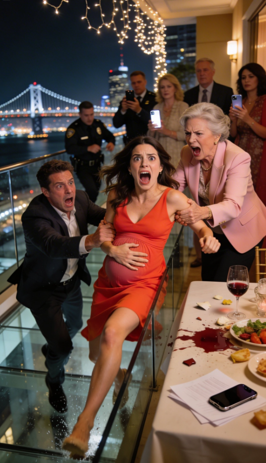 Vid en familjemiddag tillkännagav jag min graviditet och förväntade mig tårar och kramar. Istället anklagade min svärmor mig för att ha fejkat för att få tag på min mans femtio miljoner och krävde bevis på plats. Innan jag hann reagera tog hon tag i min handled och knuffade ut mig från hotellterrassen. På akuten, med min man skakande bredvid mig, chockade läkaren oss genom att säga att det fanns ett fosterhjärtslag och att detta skulle behandlas som misshandel.