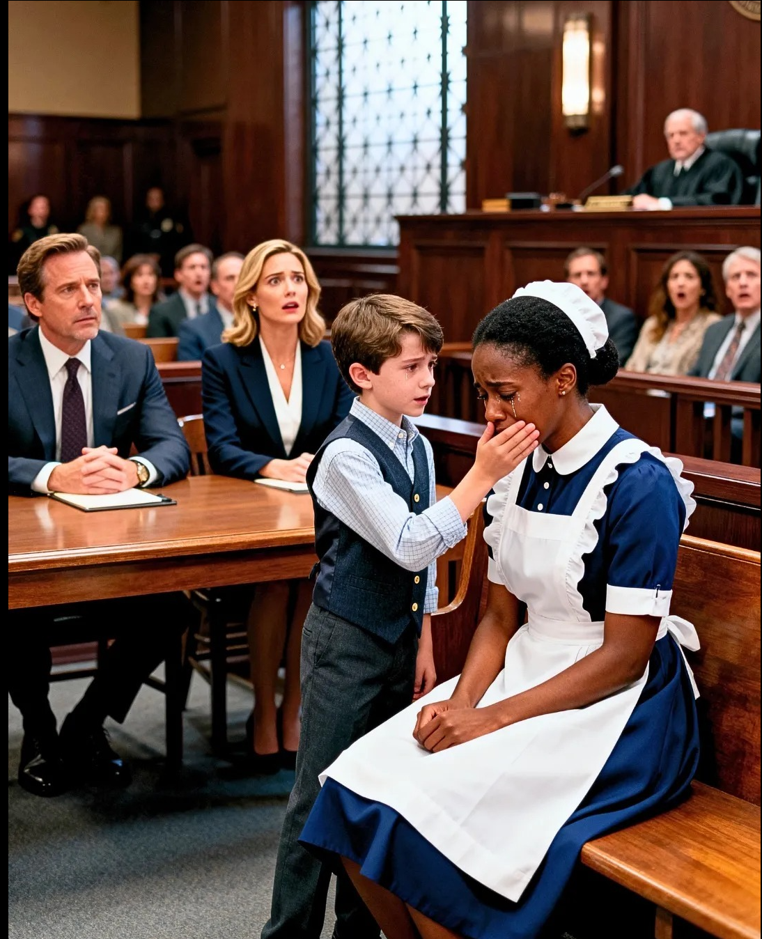 En ödmjuk hembiträde som hade tillbringat år med att tjäna en mäktig miljonärfamilj anklagades plötsligt för att ha stulit en ovärderlig juvel. Hon ställdes inför rätta utan advokat, förödmjukades inför hela världen och lämnades helt ensam att möta de rikas makt.