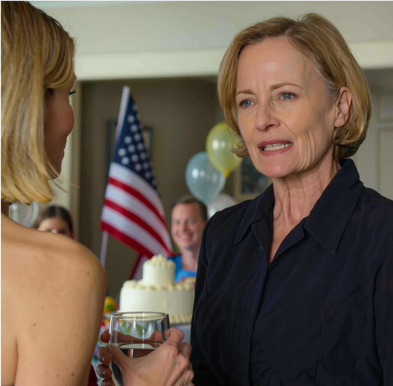 På min dotters födelsedag i en förort till Phoenix hällde min svärmor pulver i min drink – så jag reste mig upp och log … och i just det ögonblicket visste jag att den här festen aldrig bara hade handlat om de små ljusen på en pajdegad tårtbotten. Luften luktade vaniljglasyr och plastballonger, barn sprang över bakgården, popmusik surrade lågt från en högtalare nära kylboxen – allt såg så perfekt förortslikt ut att vem som helst skulle ha kallat det fridfullt.