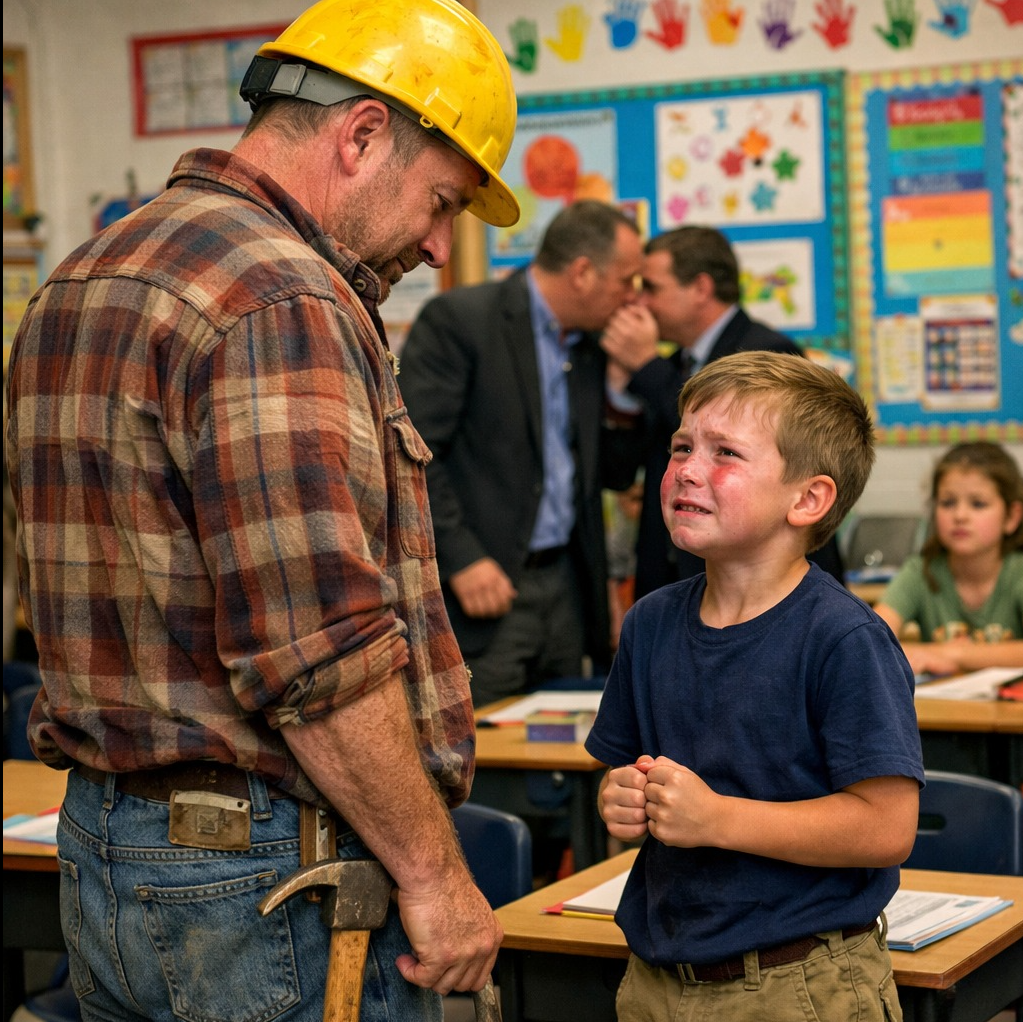 Mitt gamla, fettfläckade verktygsbälte gjorde mig till karriärdagens skämt – men en pojkes darrande bekännelse förvandlade skrattet till tung tystnad.